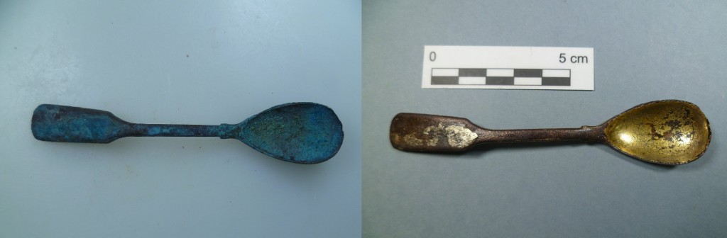 Sheffield plate spoon from SS Great Liverpool (Photo: V. Folgueira).