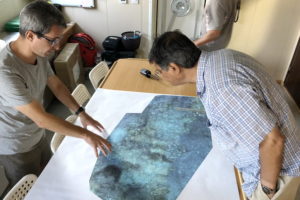 Jose and Cemal review the orthophoto